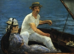 Ги де Мопассан на картине Э. Мане 'В лодке' (1874)