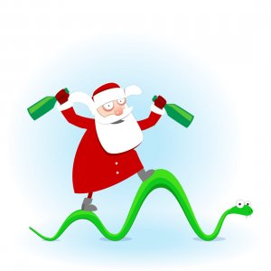 Дед Мороз на Змее