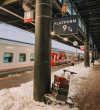 На Ладожском вокзале в Петербурге появилась платформа из вселенной Гарри Поттера