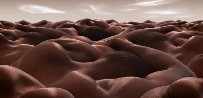 Bodyscapes: удивительные пейзажи из обнаженных тел от Карла Уорнера (Carl Warner)