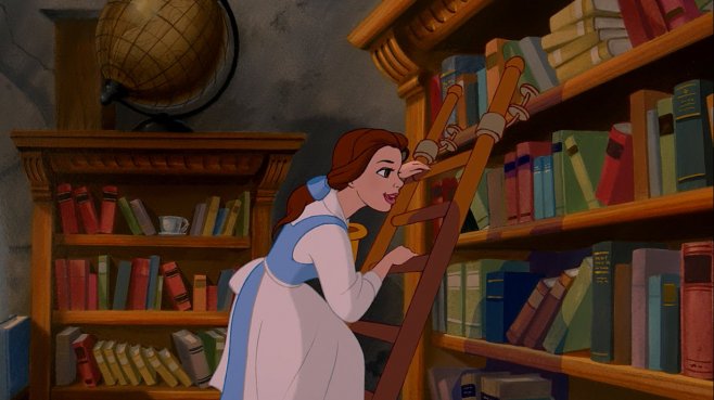 Библиотека в мультфильмах : Красавица и чудовище / Beauty and the Beast [1991]
