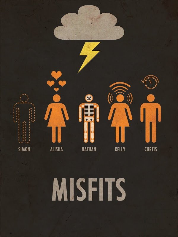 Отбросы/Misfits  (сериал 2009 – 2013)